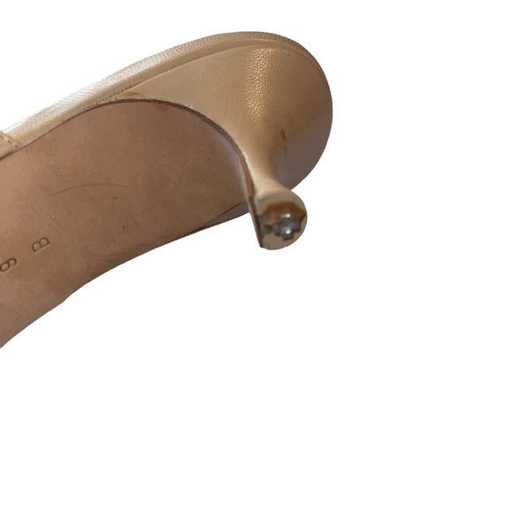 Vintage Butter Open Toe Pumps Leather Slip On Made In Italy Size 9 Tan “Read” - Picture 3 of 6